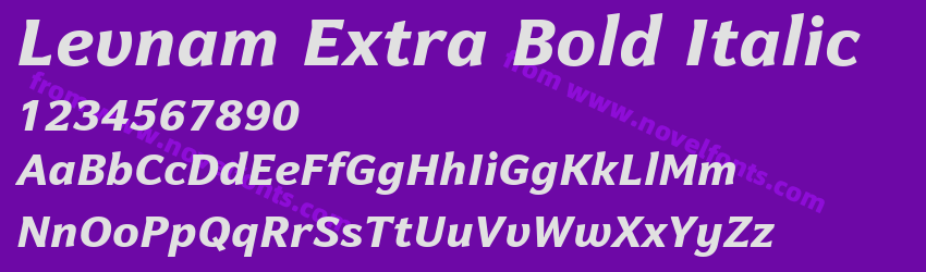 Levnam Extra Bold ItalicPreview Levnam Extra Bold ItalicPreview