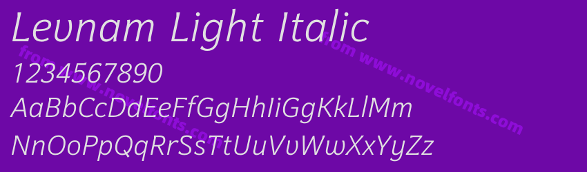 Levnam Light ItalicPreview Levnam Light ItalicPreview