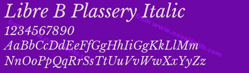 Libre B Plassery ItalicPreview Libre B Plassery ItalicPreview