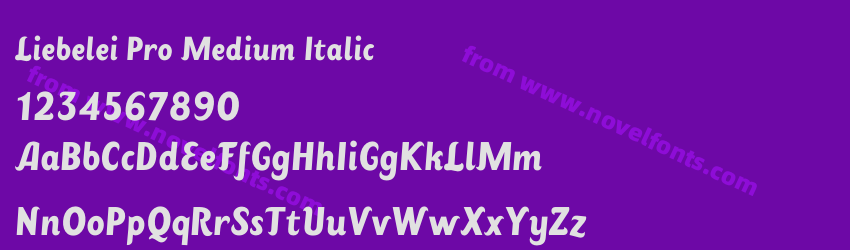 Liebelei Pro Medium ItalicPreview Liebelei Pro Medium ItalicPreview