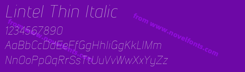 Lintel Thin ItalicPreview Lintel Thin ItalicPreview