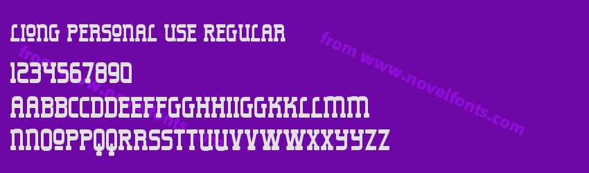 Liong Personal Use RegularPreview Liong Personal Use RegularPreview