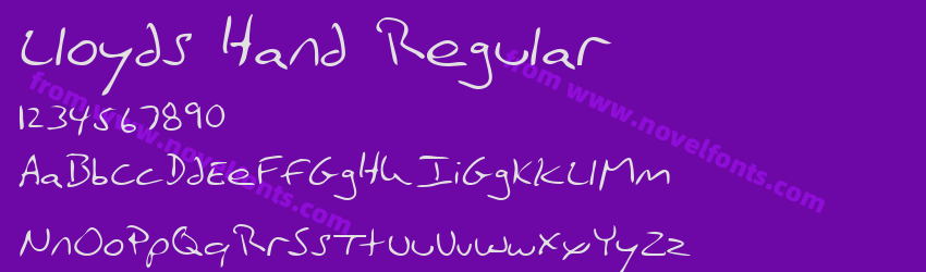 Lloyds Hand RegularPreview Lloyds Hand RegularPreview