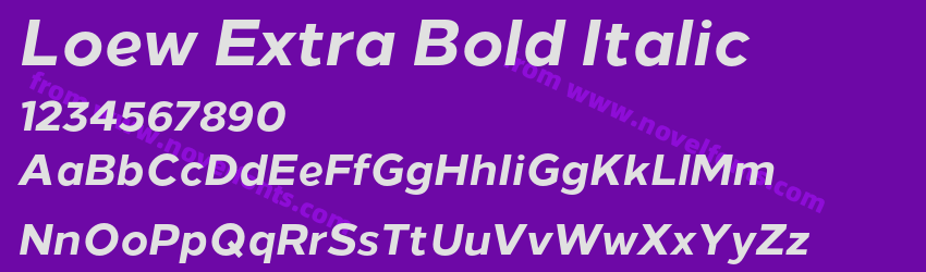 Loew Extra Bold ItalicPreview Loew Extra Bold ItalicPreview