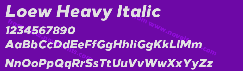 Loew Heavy ItalicPreview Loew Heavy ItalicPreview