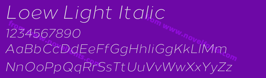 Loew Light ItalicPreview Loew Light ItalicPreview