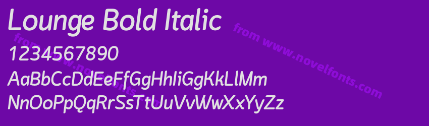 Lounge Bold ItalicPreview Lounge Bold ItalicPreview