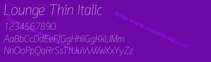 Lounge Thin ItalicPreview Lounge Thin ItalicPreview