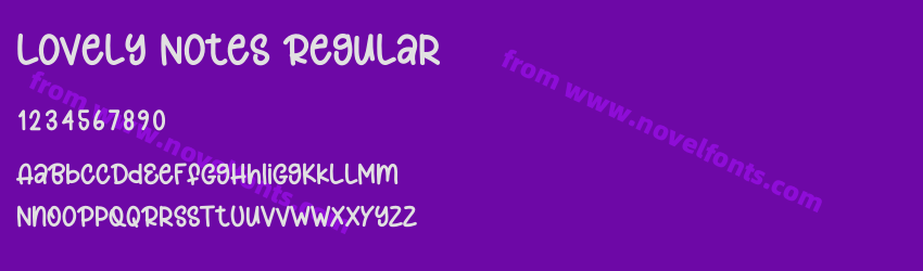 Lovely Notes RegularPreview Lovely Notes RegularPreview