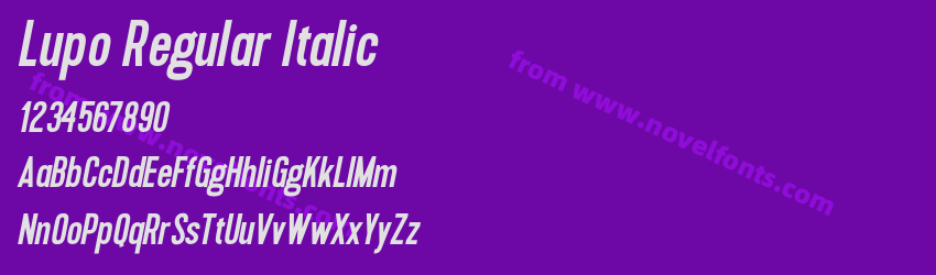 Lupo Regular ItalicPreview Lupo Regular ItalicPreview