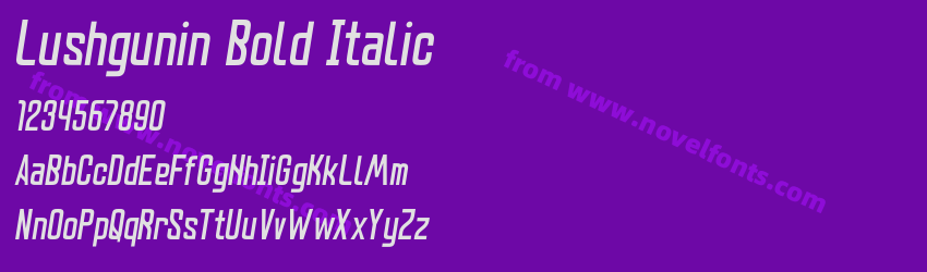 Lushgunin Bold ItalicPreview Lushgunin Bold ItalicPreview