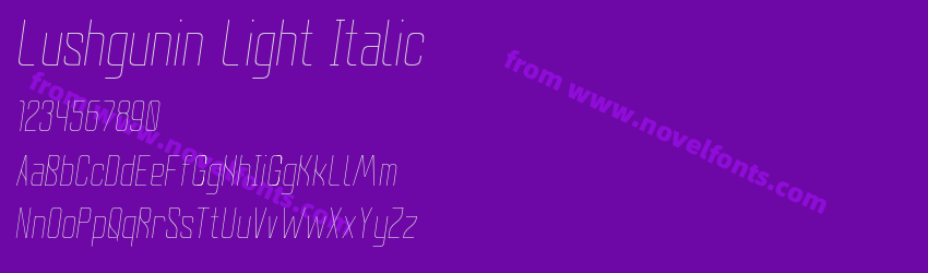 Lushgunin Light ItalicPreview Lushgunin Light ItalicPreview