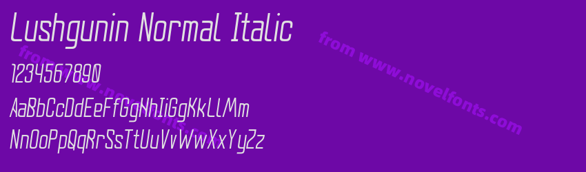 Lushgunin Normal ItalicPreview Lushgunin Normal ItalicPreview