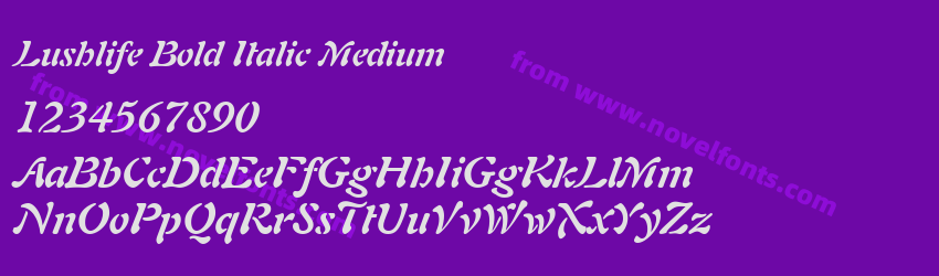 Lushlife Bold Italic MediumPreview Lushlife Bold Italic MediumPreview