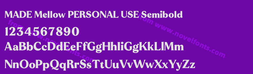 MADE Mellow PERSONAL USE SemiboldPreview MADE Mellow PERSONAL USE SemiboldPreview