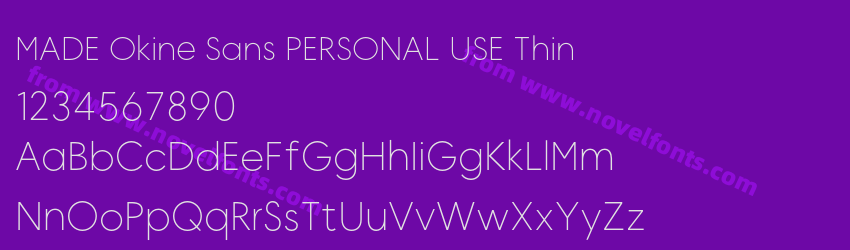 MADE Okine Sans PERSONAL USE ThinPreview MADE Okine Sans PERSONAL USE ThinPreview