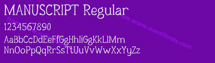 MANUSCRIPT RegularPreview MANUSCRIPT RegularPreview