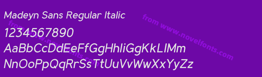 Madeyn Sans Regular ItalicPreview Madeyn Sans Regular ItalicPreview