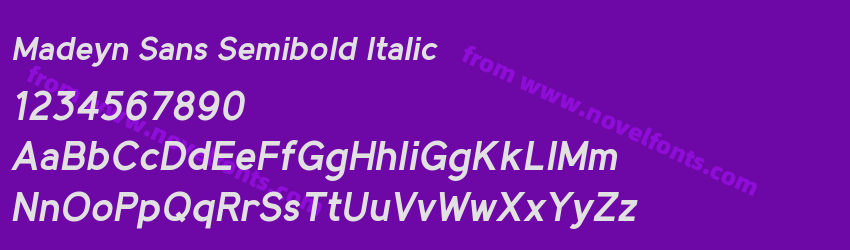 Madeyn Sans Semibold ItalicPreview Madeyn Sans Semibold ItalicPreview