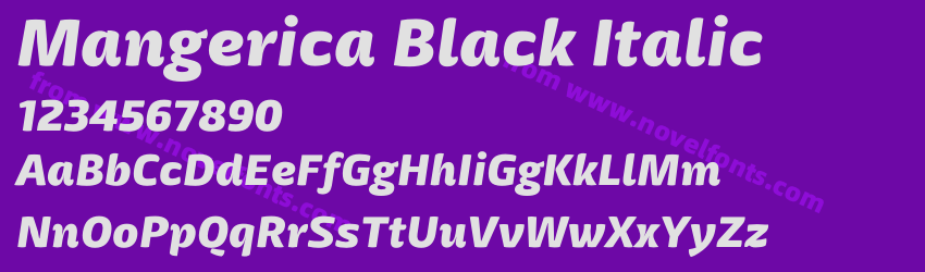 Mangerica Black ItalicPreview Mangerica Black ItalicPreview