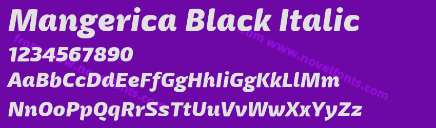 Mangerica Black ItalicPreview Mangerica Black ItalicPreview
