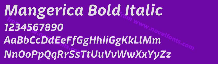 Mangerica Bold ItalicPreview Mangerica Bold ItalicPreview