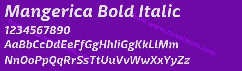 Mangerica Bold ItalicPreview Mangerica Bold ItalicPreview