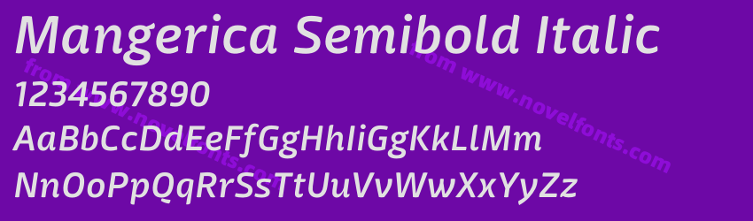 Mangerica Semibold ItalicPreview Mangerica Semibold ItalicPreview