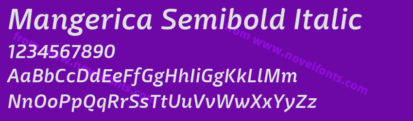 Mangerica Semibold ItalicPreview Mangerica Semibold ItalicPreview