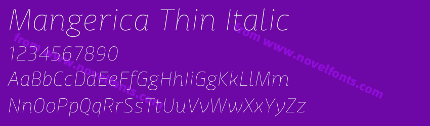 Mangerica Thin ItalicPreview Mangerica Thin ItalicPreview