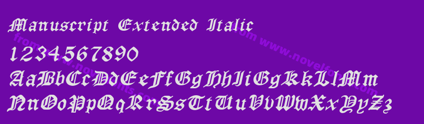 Manuscript Extended ItalicPreview