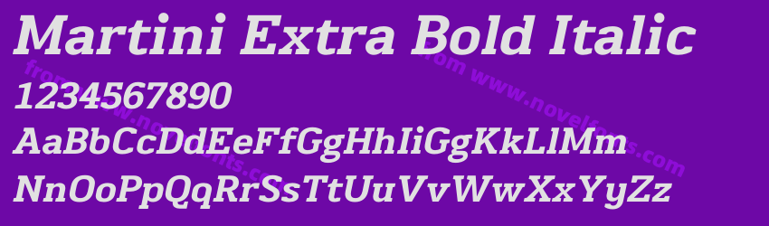Martini Extra Bold ItalicPreview Martini Extra Bold ItalicPreview