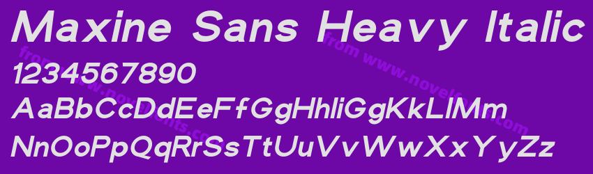 Maxine Sans Heavy ItalicPreview Maxine Sans Heavy ItalicPreview