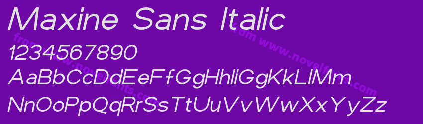 Maxine Sans ItalicPreview Maxine Sans ItalicPreview