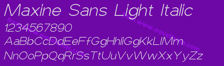 Maxine Sans Light ItalicPreview Maxine Sans Light ItalicPreview