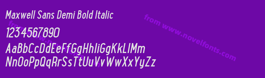 Maxwell Sans Demi Bold ItalicPreview Maxwell Sans Demi Bold ItalicPreview