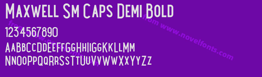 Maxwell Sm Caps Demi BoldPreview Maxwell Sm Caps Demi BoldPreview