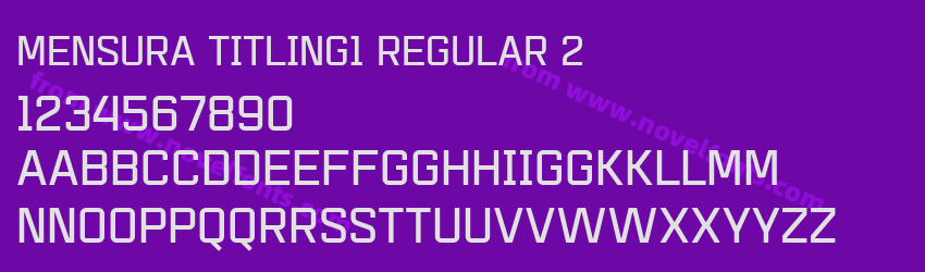 Mensura Titling1 Regular 2Preview Mensura Titling1 Regular 2Preview