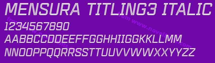 Mensura Titling3 ItalicPreview Mensura Titling3 ItalicPreview