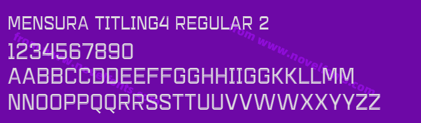 Mensura Titling4 Regular 2Preview Mensura Titling4 Regular 2Preview