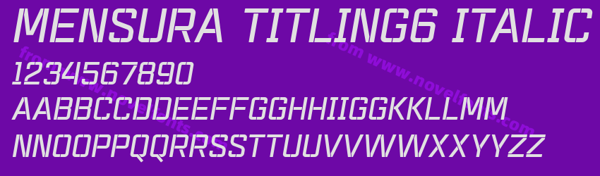 Mensura Titling6 ItalicPreview Mensura Titling6 ItalicPreview