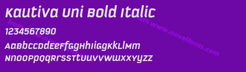 Kautiva Uni Bold ItalicPreview