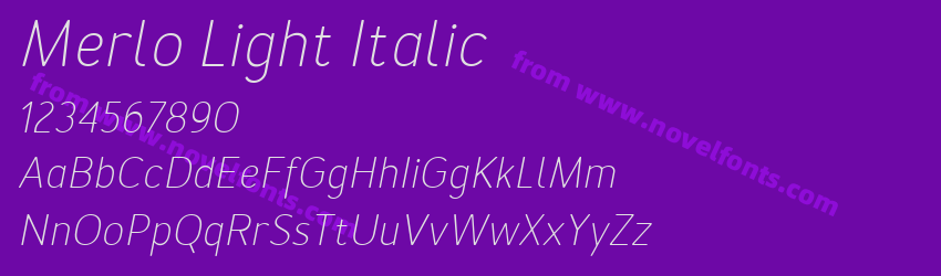 Merlo Light ItalicPreview Merlo Light ItalicPreview