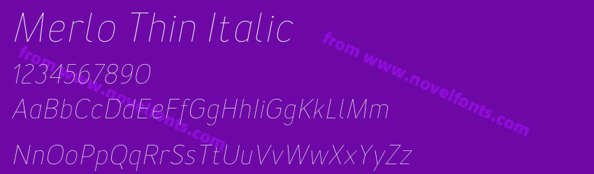 Merlo Thin ItalicPreview Merlo Thin ItalicPreview