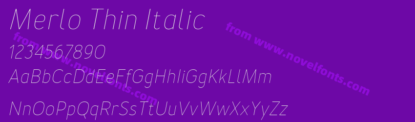 Merlo Thin ItalicPreview Merlo Thin ItalicPreview
