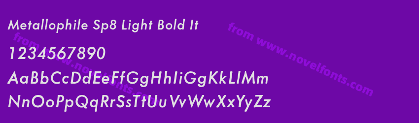 Metallophile Sp8 Light Bold ItPreview Metallophile Sp8 Light Bold ItPreview