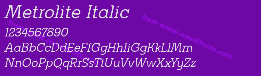 Metrolite ItalicPreview Metrolite ItalicPreview