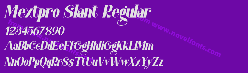 Mextpro Slant RegularPreview Mextpro Slant RegularPreview