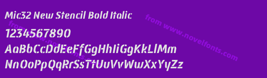 Mic32 New Stencil Bold ItalicPreview Mic32 New Stencil Bold ItalicPreview