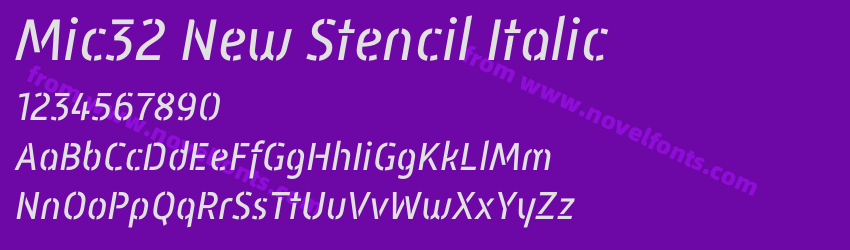 Mic32 New Stencil ItalicPreview Mic32 New Stencil ItalicPreview
